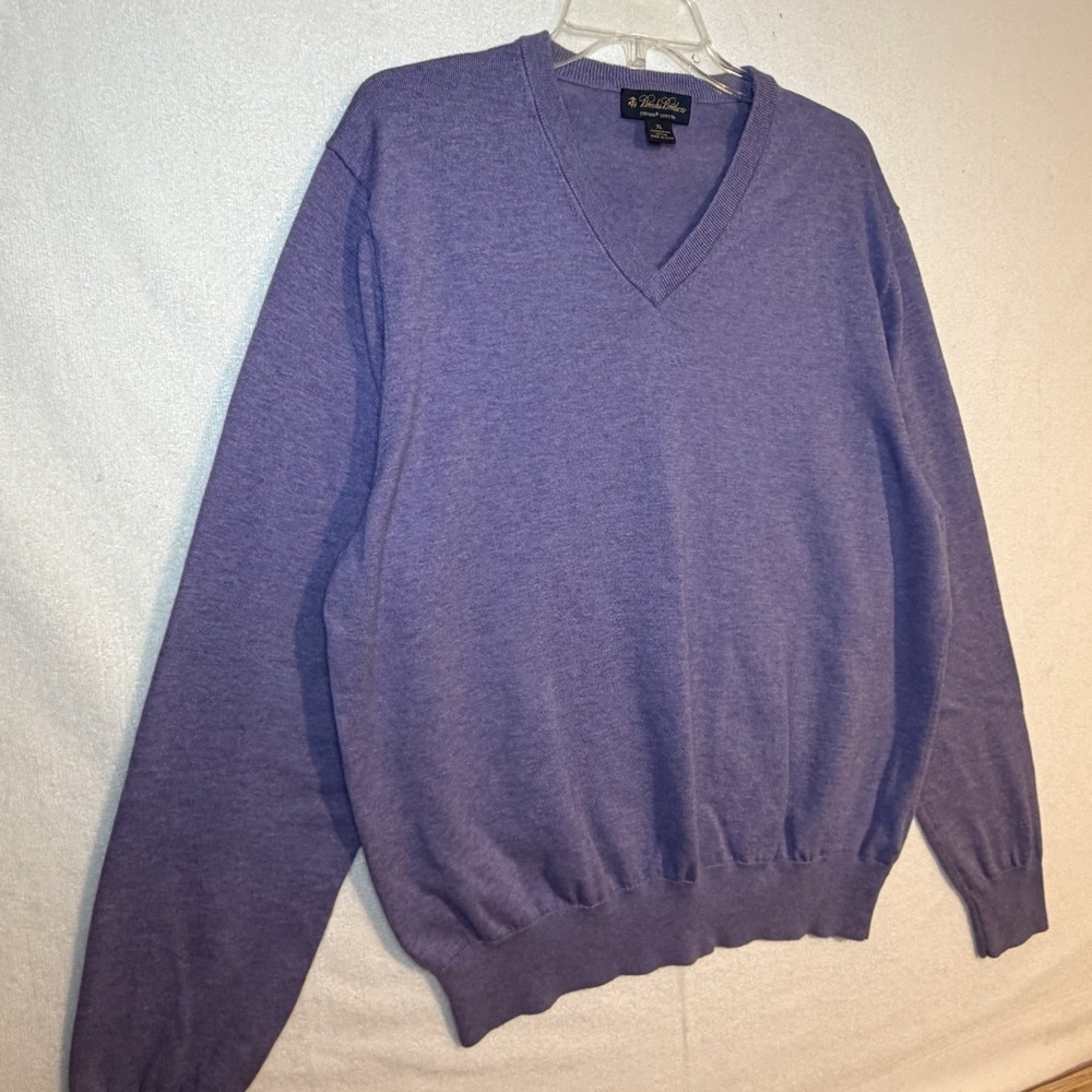 Brooks Brothers Sweater Mens XL 100% Supima Cotton Classic Old Money Purple